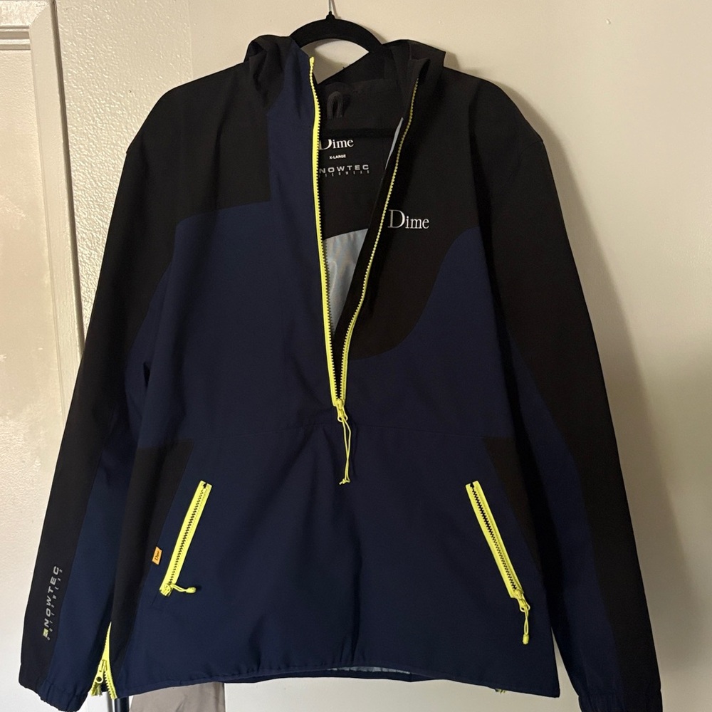 Dime Black and Blue Jacket with Yellow Trim